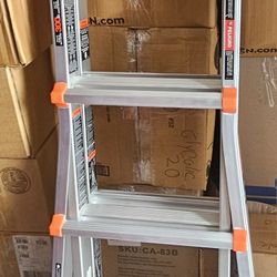 LITTLE GIANT LADDER WITH LEG LEVELER  AND WHEELS.....18 FT.....NEW.....$ 150