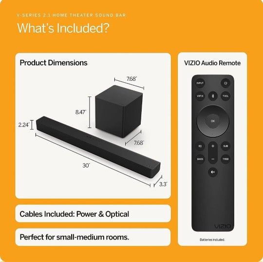 VIZIO V-Series™ 2.1 Home Theater Sound Bar | V21-H8R