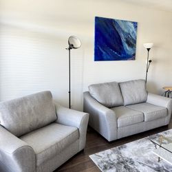 Ashely Furniture Grey Sofa and Large Chair