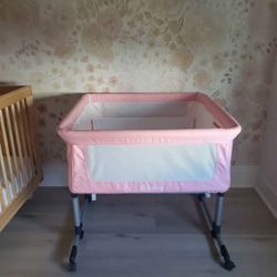 Ihoming Twin Bassinets for Baby, Double Bassinet Bedside for Twins, Double Bassinets Sleeper for 2 Babies