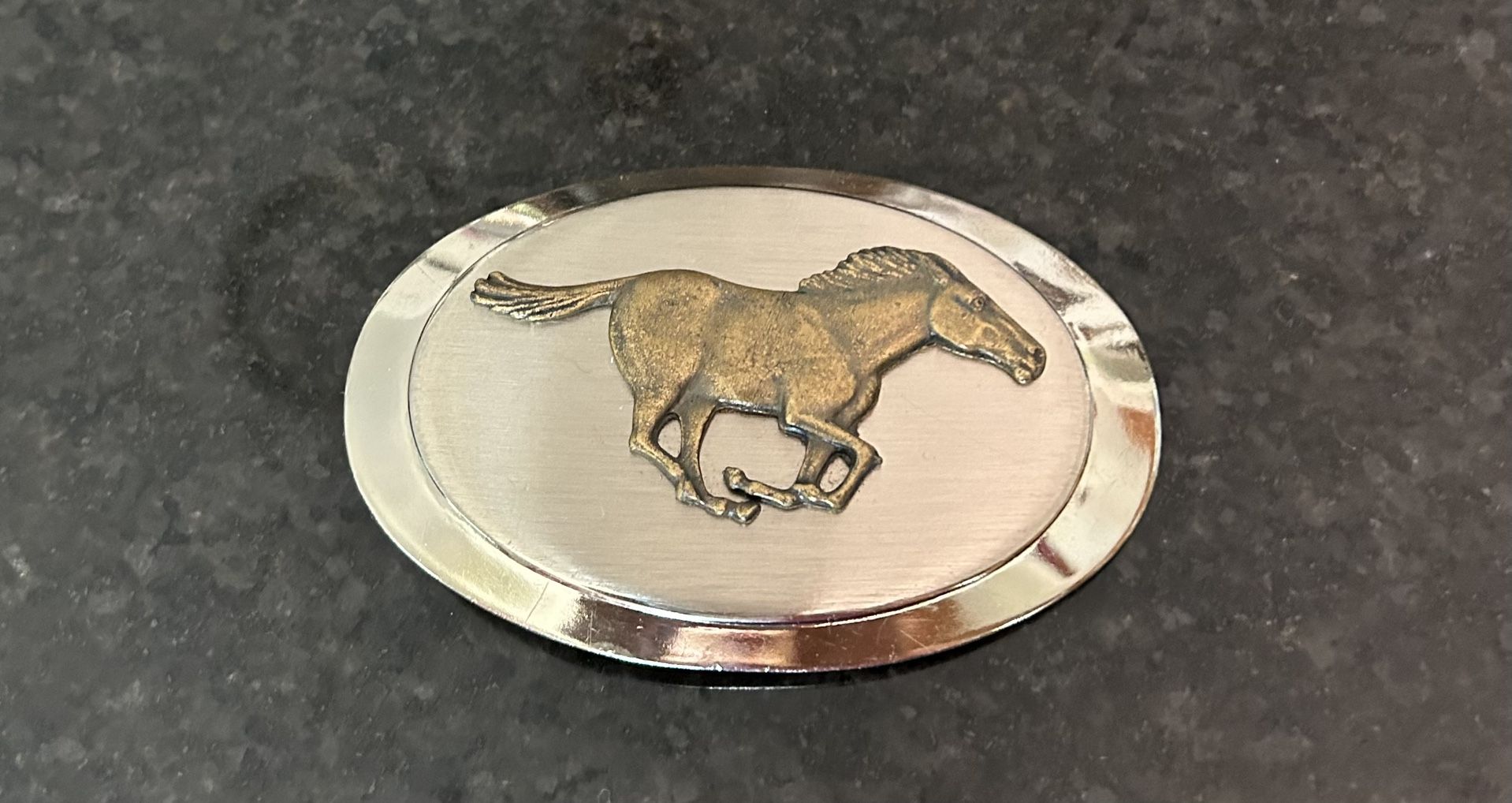 Galloping Horse Belt Buckle Goldfish