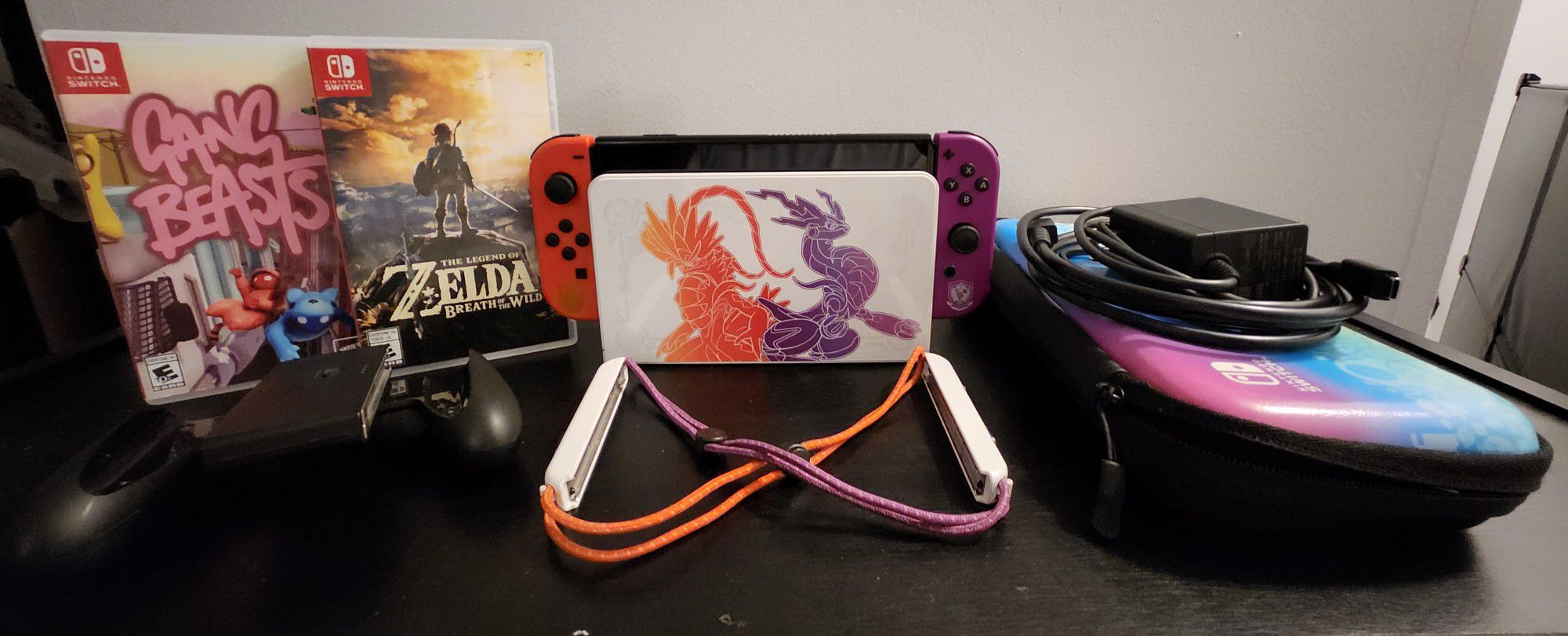 Nintendo Switch OLED - Scarlet & Violet Edition (Two Games Included, w/case)