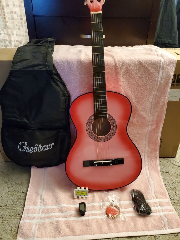 38in Beginners Acoustic Guitar