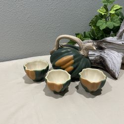 Small Decorative Pumpkin Teapot 
