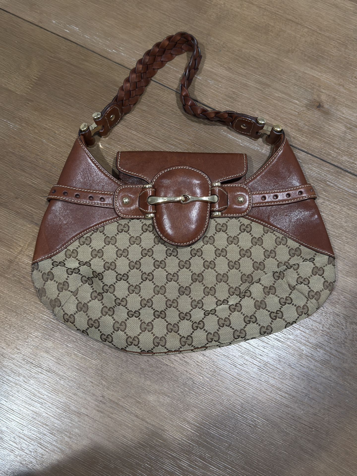 Gucci Jackie Horsebit Hobo Bag – GG Monogram – Brown Leather