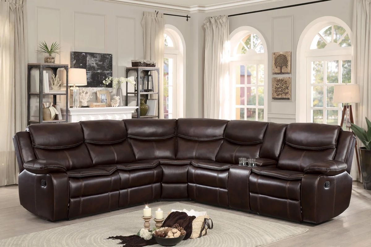 Bastrop Brown Reclining Sectional,All Products : American Fashion Style Bags On Sale