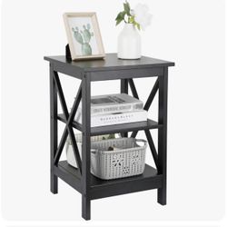 End Table Sofa Side End Storage Shelf Living Room Bedroom Furniture Black Stand