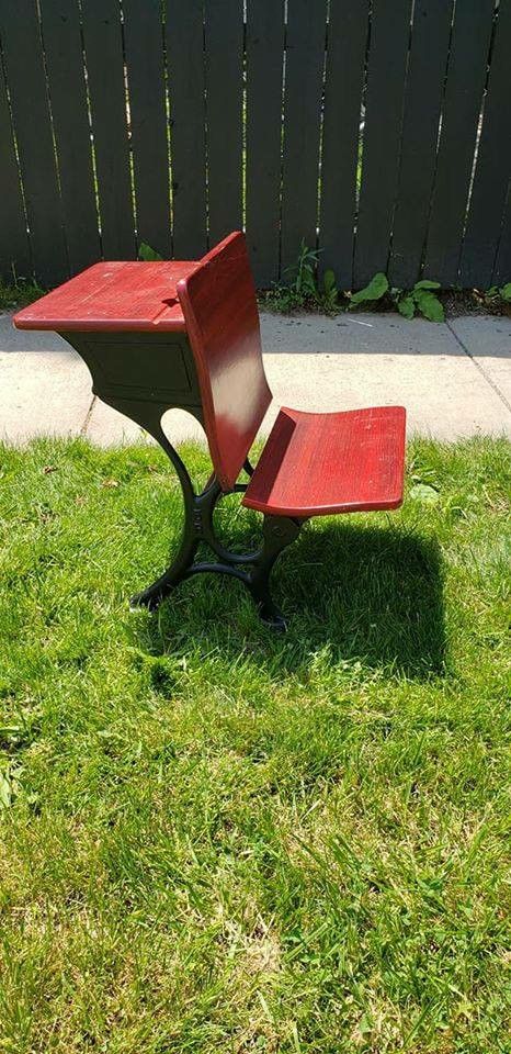 Antique Cast Iron Desk