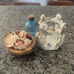 3 Piece Beach, Seaside Ocean Theme Bathroom Or Home Decor