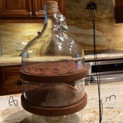 Art Decor Wood Glass Container 