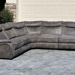 Couch/Sofa Sectional - Electric Recliner - Microfiber - Gray - Delivery Available 🚛