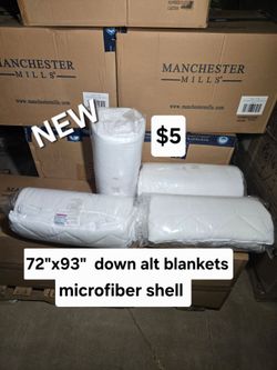 New 72"x93" blankets only $5 each