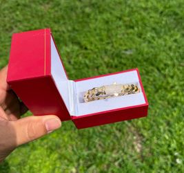 Italian 14k gold bracelet 🇮🇹 Weighs 22.1 grams 10.23mm size 19