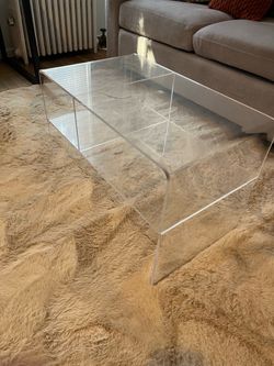 Acrylic tiered coffee table