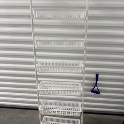 Household Essentials Over the Door Storage Rack, 6 Basket Door 