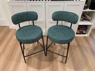24'' Bar Stools Set of 2, for Kitchen Island. Green