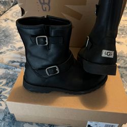 Girl’s Black UGG K Harwell Water Resistant Boots  Sz. 3