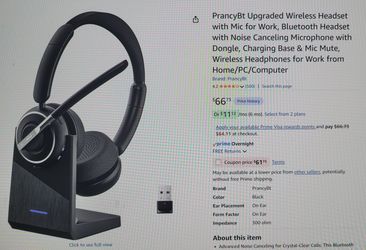 New! Wireless Bluetooth headset with noise canceling mic