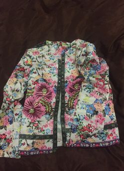 Women's Floral Print lightweight seamless jacket