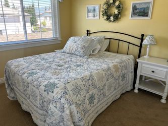 Headboard and bed frame queen