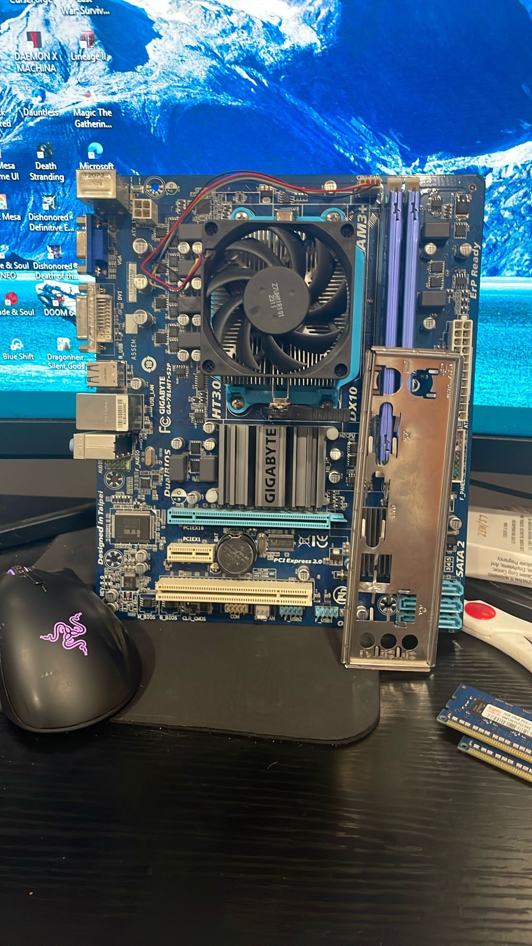 Gigabyte Motherboard, AMD CPU And Ram