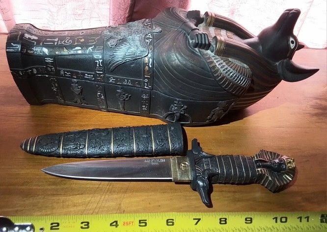 Estate Sale Figures And Statues Of Egypt Pharoh Nefertiti Heka God Magic Greek Naxos Sphynx Sarcophagus