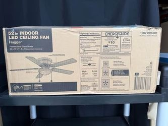 52 in. Indoor LED Ceiling Fan - Brushed Nickel Finish