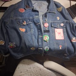 Large Blue Jean Jacket For Women