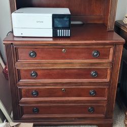 Hooker Furniture Solid Cherry Wood Office Bookcase with Bases