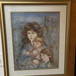 Edna Hibel Certificate of Authenticity “From The Castle” Exclusive fine art limited edition lithograph