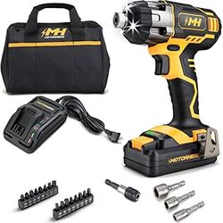 NEW! 20V ULTRA Cordless Impact Driver Kit, Lithium-Ion, ¼” All-Metal Hex Chuck, Tri-Beam LED, Variable Speed Trigger, 2Ah Battery & Quick Charger, Bag