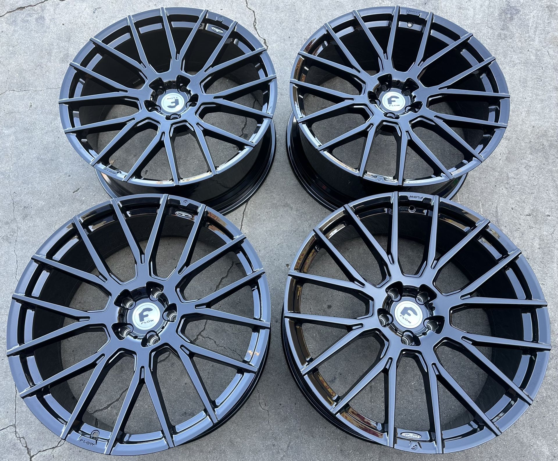 22” Forgiato Flow 001 Gloss Black Wheels fit Mercedes G550 G63 Gwagon