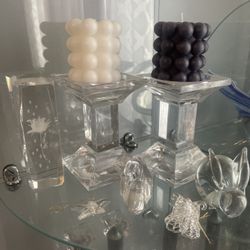 Cristal Candel Holders 