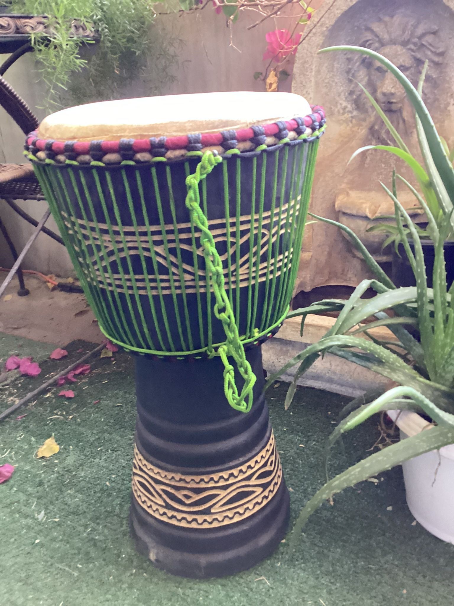 DJEMBE  Drum- Hand made by Nigerian Man