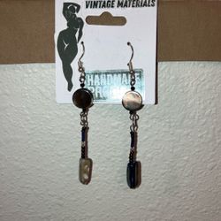 Handmade Vintage Mother Of Pearl Dangle Earrings