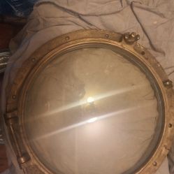 *RARE◇ANTIQUE* SOLID BRASS PORTHOLE MARITIME SHIP WINDOW