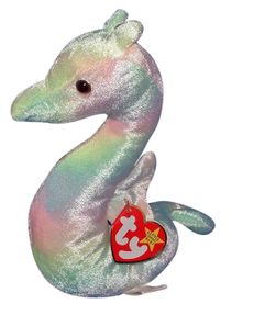 Beanie plush Seahorse “Neon” tie dye color Collectors item  $75 obo