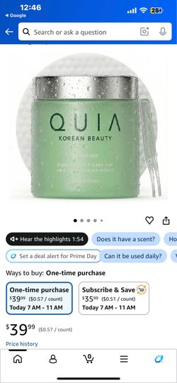 Quia Korean skin Care pore pads