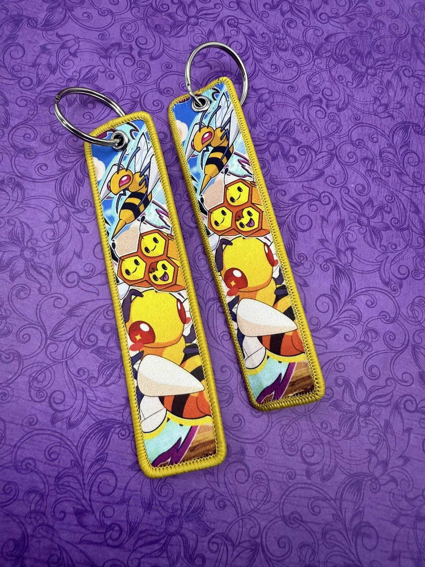 1 Piece Double Sided 5 Inch Pokemon Beedrill Keychain