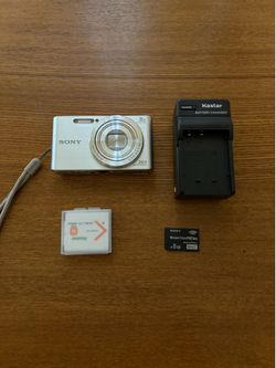 Sony Cyber-shot DSC-W830 digital camera with accessories
