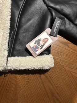 Black Vegan Leather cropped Jacket