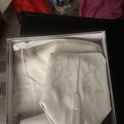 White Knee High Cowboy Boots. New. Size 6 - IN PERSON ONLY
