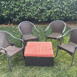 Four Chairs + Ottoman 