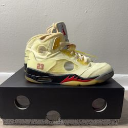 Size 10.5 - Jordan 5 Sail Off-White OG Box! 