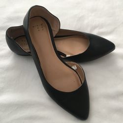 Black Vegan Leather Flats
