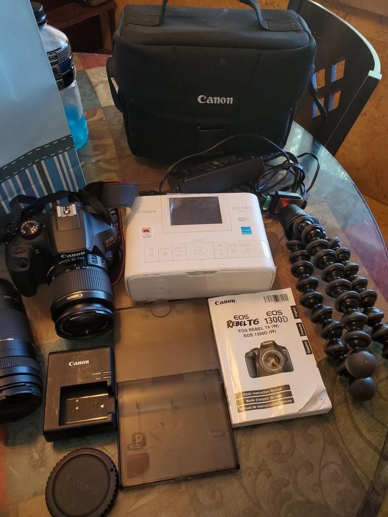 Rebel t6 Camera and picture printer