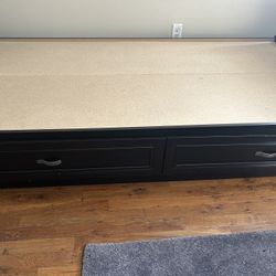 Twin Size Platform Bed With 2 Draws 