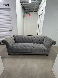 Velvet Tufted Chesterfield Sofa