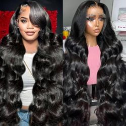 26inch Human Hair  Body Wave Lace Front Wig. 180& Density Pre Plucked.