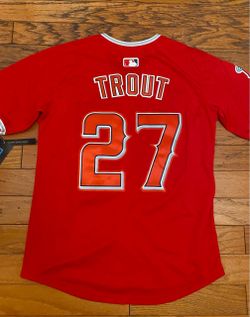 Trout red baseball jersey NWT and fully stitched